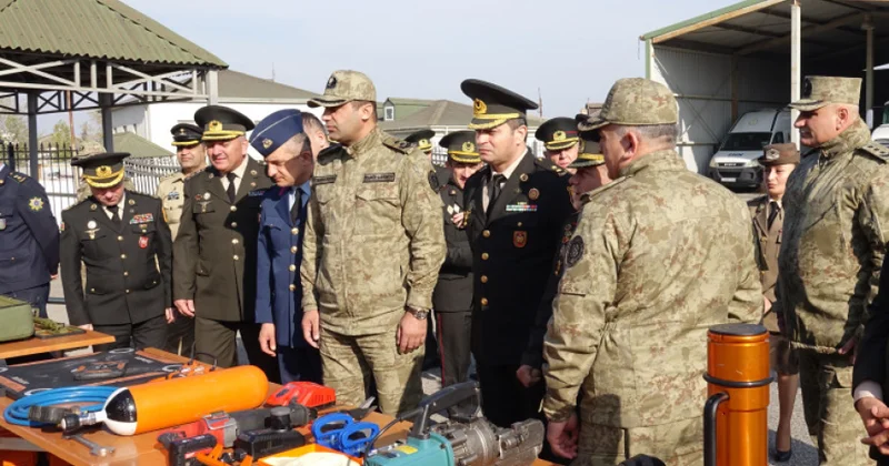 Hərbi İdarəetmə İnstitutunun dinləyiciləri FHN nın Mülki müdafiə qoşunlarının komandanlığında olublar