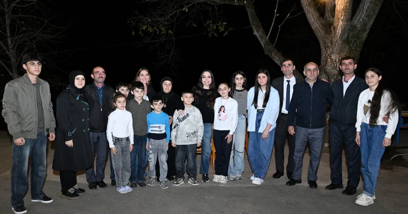 Лейла Алиева и Арзу Алиева навестили семью Панджали Теймурова в Астаре (ФОТО)