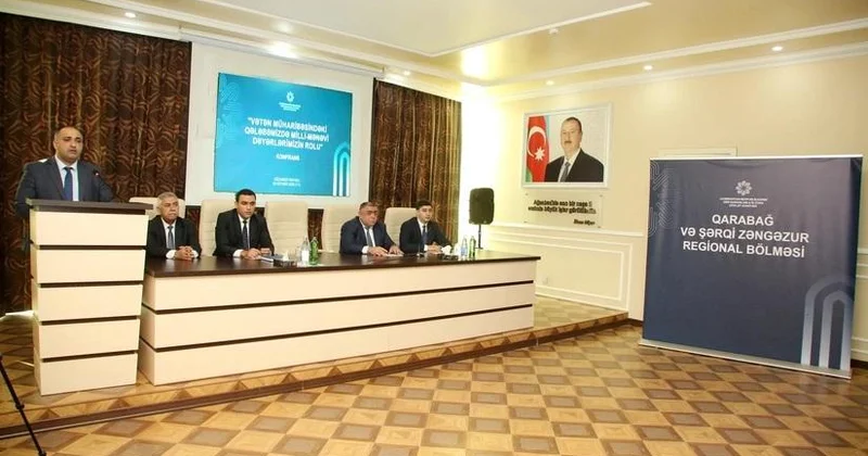 Ağcabədidə Vətən müharibəsindəki qələbədə milli mənəvi dəyərlərin rolu mövzusunda konfrans keçirilib