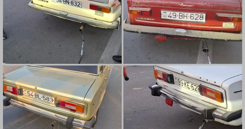 Ətraf mühitə zərər vuran sürücülər cəzalandırıldı FOTOLAR