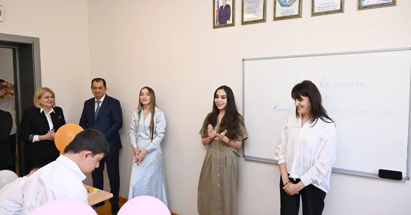 Вице президент Фонда Гейдара Алиева Лейла Алиева посетила школу интернат в Лянкяране (ФОТО)