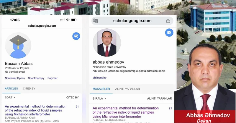 Abbas Əhmədov suriyalı alimin elmi araşdırmasını öz adına çıxıb İDDİA