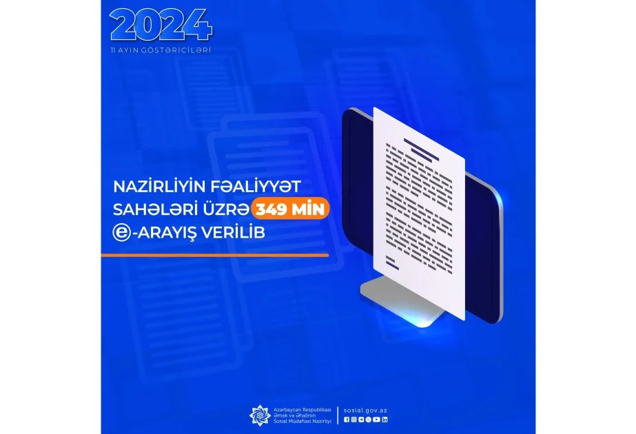 349 min elektron arayış verilib