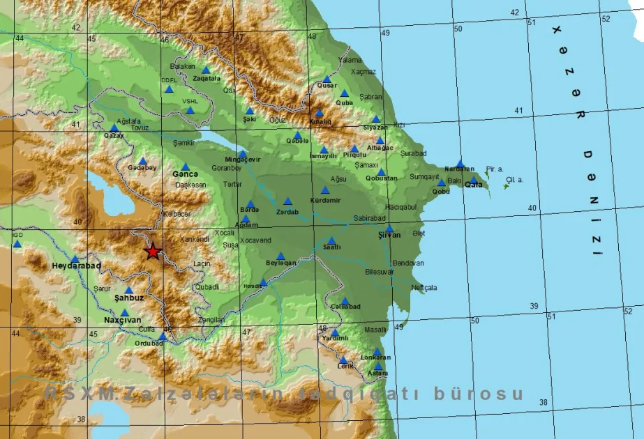 Seysmoloji Xidmət Mərkəzi: AzərbaycanErmənistan sərhədində zəlzələ baş verib AZƏRTAC