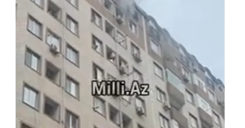 Xırdalanda Kristal Abşeron nun binası yanır VİDEO