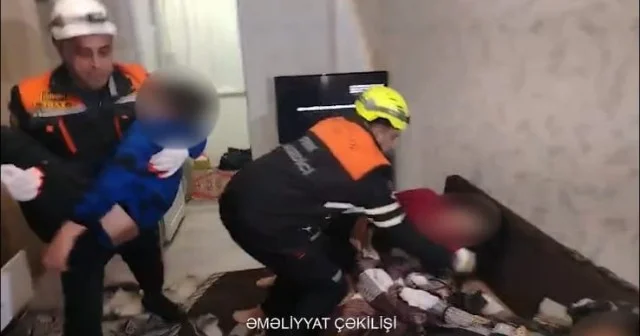 Telefon zənglərinə cavab verməyən 3 nəfər son anda xilas edildi VİDEO