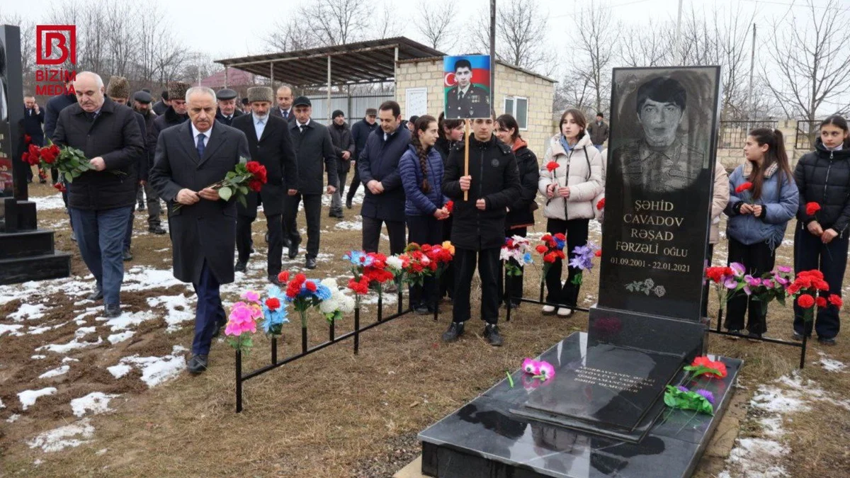 Qusarda mina qurbanının anım mərasimi KEÇİRİLDİ FOTO