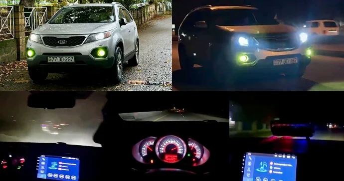 Qarlı yolda maşını bir neçə dəfə fırladıb “ölüm şou”su göstərdi 77 DD 297 VİDEO