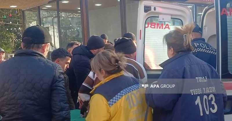 Gəncədə sərnişin avtobusu piyadanı vurub FOTO