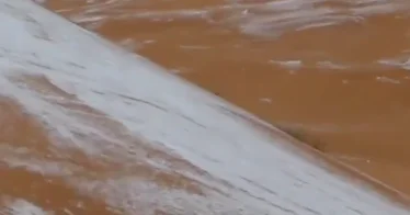 В пустыне Сахара выпал снег ВИДЕО
