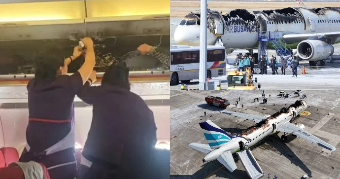 Poverbank təyyarəni bu vəziyyətə saldı QAYDA DƏYİŞİR FOTO