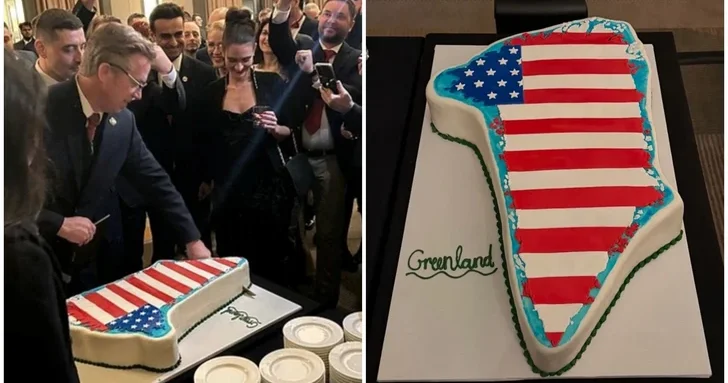 Торт Гренландия: республиканцы уже празднуют 51 й штат США с кондитерским флагом