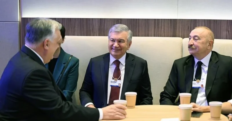 Встреча Алиева, Мирзиёева и Орбана