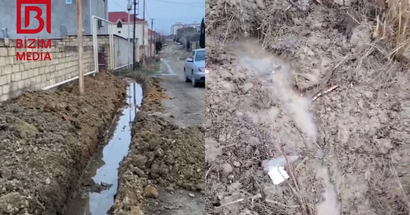 Masazırda içməli su aylardır küçələrə AXIR Su Ehtiyatları Agentliyi problemi niyə HƏLL etmir? VİDEO
