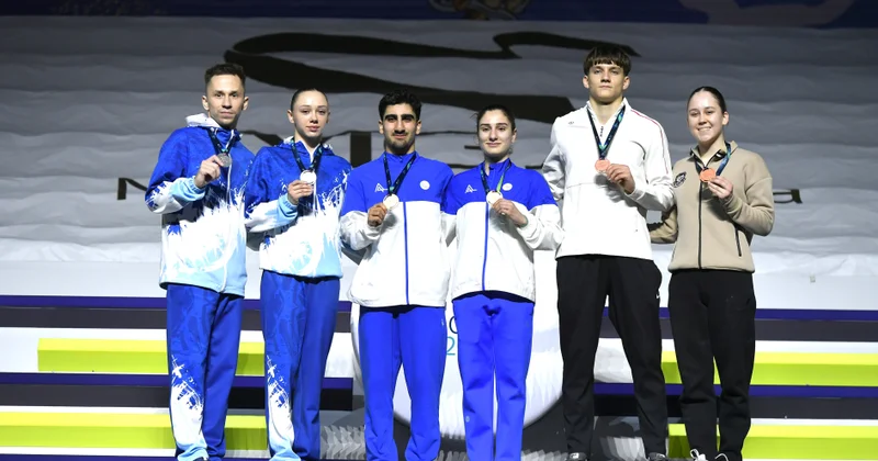Gimnastlarımız Bakıdakı Dünya Kubokunu 6 medalla bitirdi FOTO