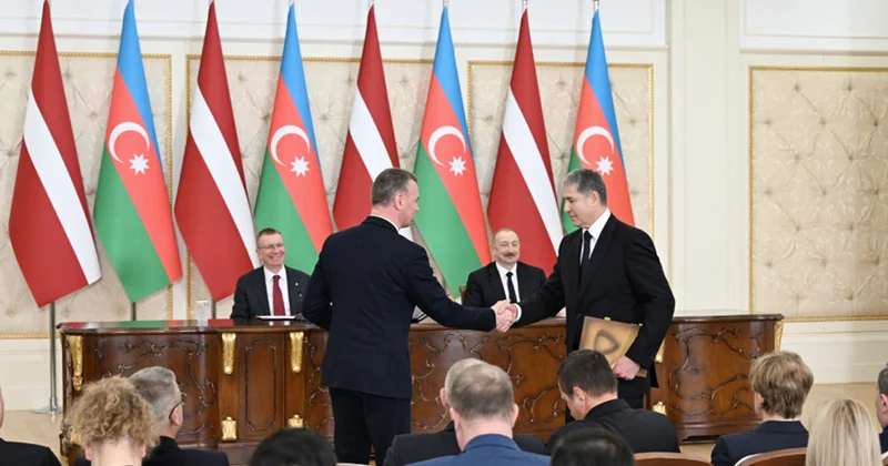 Azərbaycan Latviya sənədləri mübadilə olundu Fotolar Yenilənib
