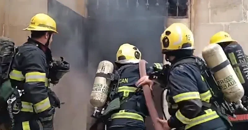 Xüsusi internat məktəbinin yataqxanasında yanğın Video