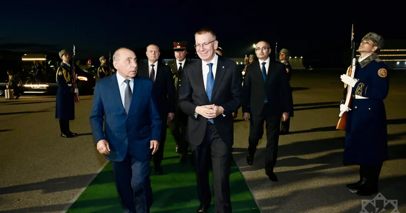Latviya Prezidenti Edqars Rinkeviçs Azərbaycana rəsmi səfərə gəlib
