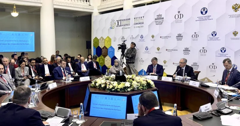 COP29 un rəhbəri Sankt Peterburqda Xəzər dənizində suyun səviyyəsinin azalmasına dair sessiyaya moderatorluq edib