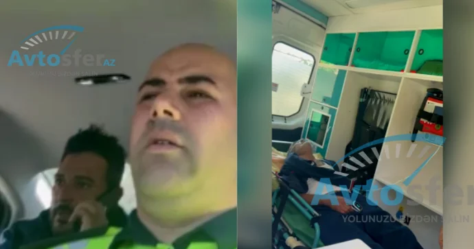 Yol polisləri ağır xəstəni polis maşını ilə təcili tibbi yardıma çatdırdı VİDEO