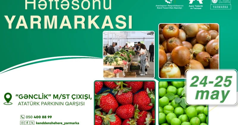 Bakıda “Kənddən Şəhərə” həftəsonu yarmarkası təşkil olunacaq