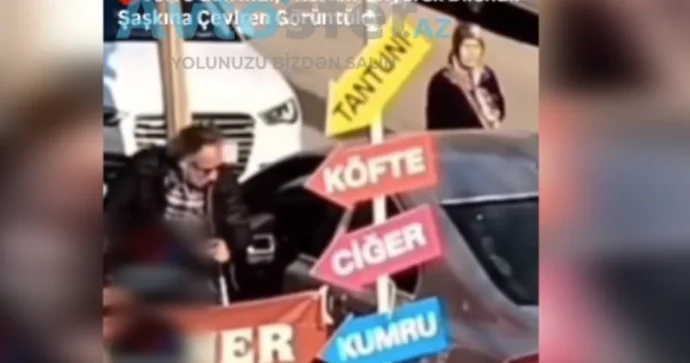 Bahalı maşından düşən sürücü “kor” roluna girib diləndi İFŞA OLUNDU VİDEO