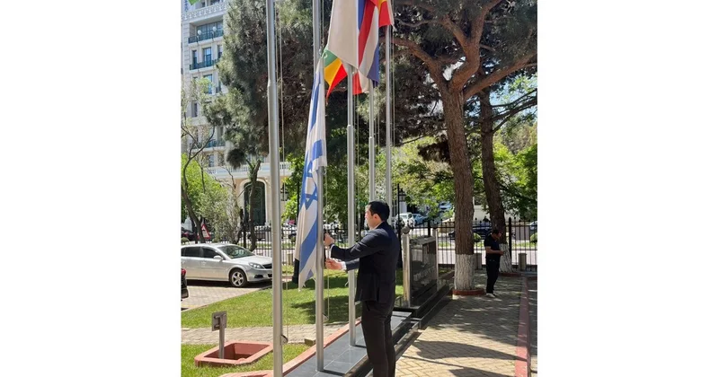İsrailin Azərbaycandakı səfirliyində bayraq endirilib
