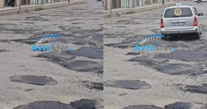 Bərdədəki yol infrastrukturunun vəziyyəti; asfalt yarımçıq çəkilib VİDEO
