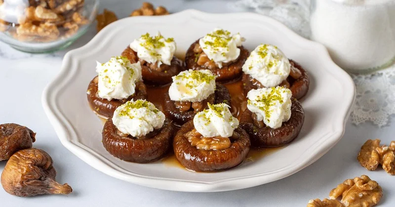 Qaymaqlı quru əncir şirniyyatı resepti