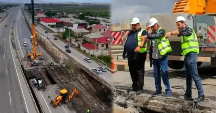 Qobustandakı qəzalı körpüyə görə yeni yol çəkilir VİDEO