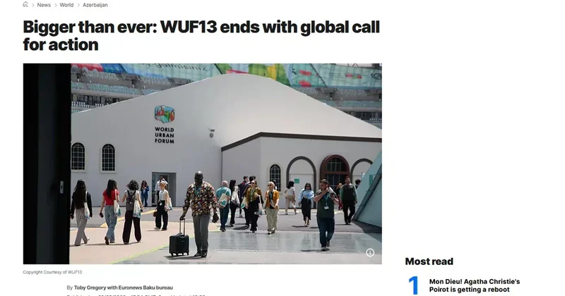 Euronews представил репортаж о результатах WUF13 в Баку