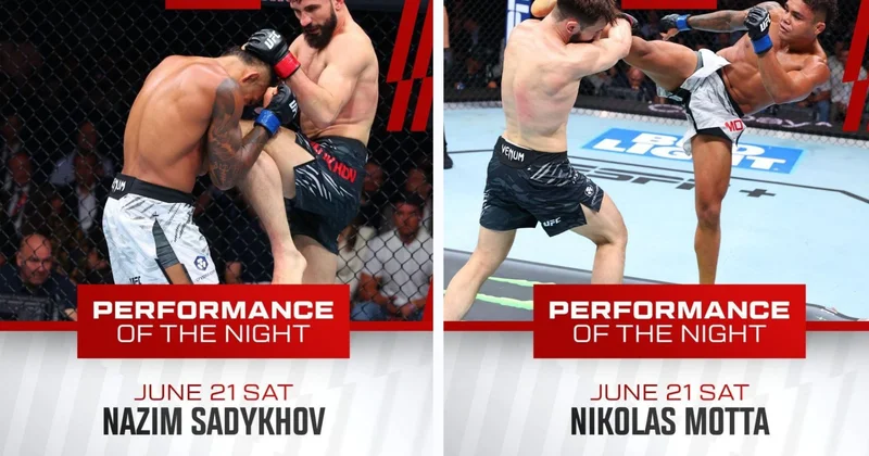 Nazim Sadıqov və Nikolas Motta UFC Baku Fight Night ın ən yaxşı döyüşü mükafatını qazanıb MƏBLƏĞ
