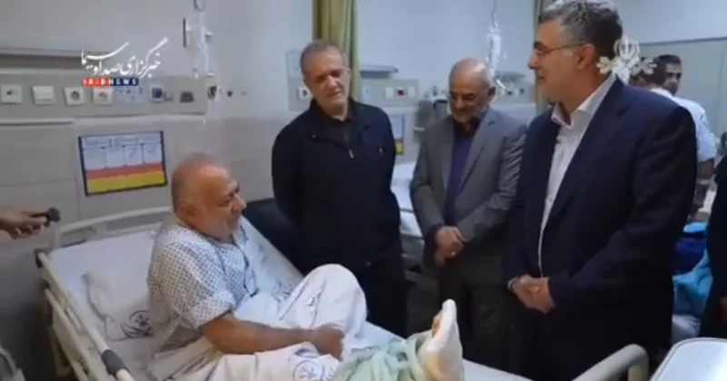 Pezeşkian Tehran xəstəxanasında GÖRÜNTÜLƏR
