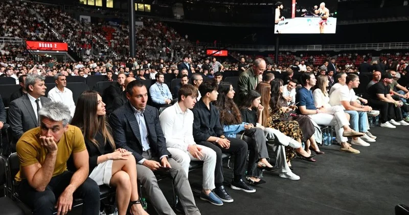 Leyla Əliyeva, Arzu Əliyeva və ailə üzvləri UFC Fight Night ı izləyiblər FOTO