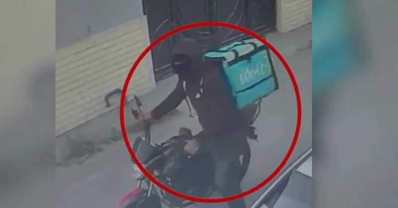 Oğurluqla məşğul olan motosikletçi tutuldu Video