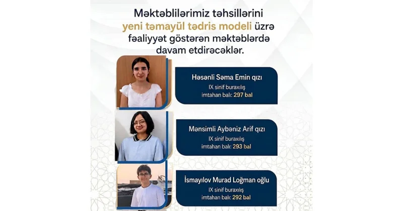 Yüksək nəticə göstərən şagirdlər yeni təmayül tədris modelini seçirlər