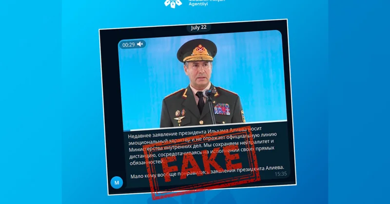 MEDİA предупредило о фейковой публикации от имени главы МВД Азербайджана в соцсетях