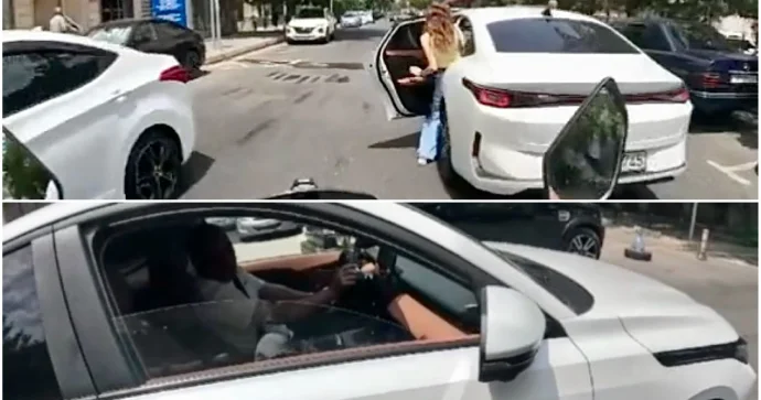 Yolun ortasında sərnişin mindirib ona iradını bildirən sürücüyə “yol polisisən?” dedi VİDEO