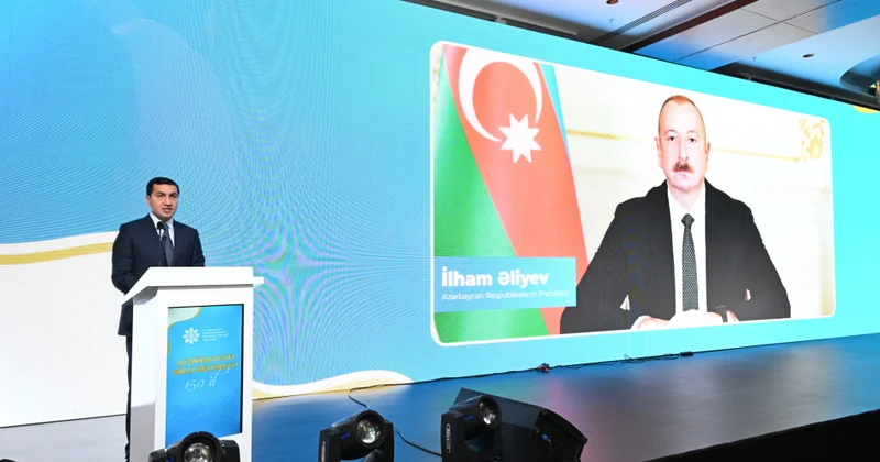Milli mətbuatı 150 illik yubileyinə həsr olunan tədbir... Prezidentin təbriki oxundu (FOTOLAR)
