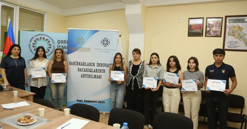 “Sahibkarların innovativ bacarıqlarınının artırılması” adlı layihə çərçivəsində təlimlər və kitabça təqdimatı oldu FOTOLAR