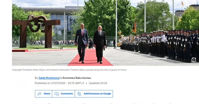 “Euronews” Prezident İlham Əliyevin Almaniya səfərini geniş işıqlandırıb