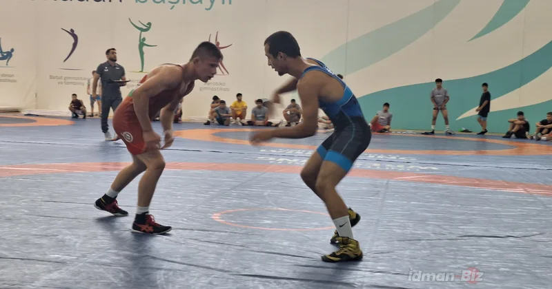 Azərbaycan güləş milliləri U 17 dünya çempionatı öncəsi açıq məşq keçirib VİDEO