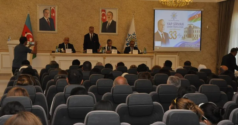 YENİ AZƏRBAYCAN PARTİYASI ŞİRVAN ŞƏHƏR TƏŞKİLATININ TƏSİS OLUNMASININ 33 İLLİYİNƏ HƏSR OLUNMUŞ TƏDBİR KEÇİRİLİB