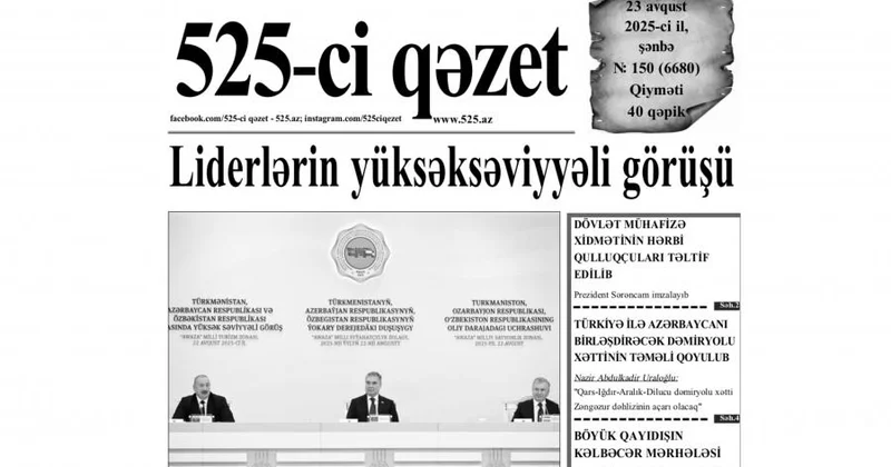 “”in 23 avqust sayında nələr var? ANONS