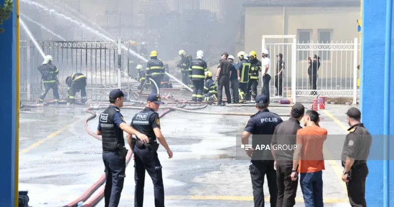 Boya zavodunda yanğının yayılmasına imkan verilməyib