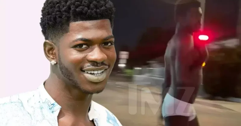Küçədə çılpaq gəzən Lil Nas X polisə hücum etdi