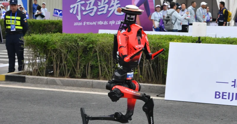 Çinli robot dünya rekordçusundan da cəld qaçır