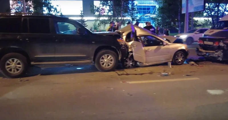 В Баку столкнулись семь авто Видео