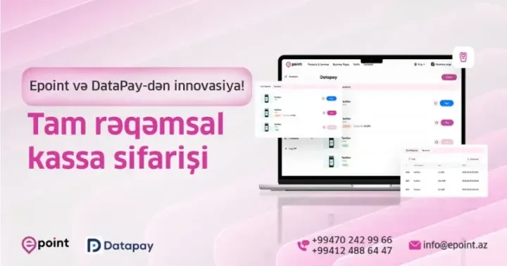 Tam rəqəmsal kassa sifarişi Epoint və DataPay dən yenilik!