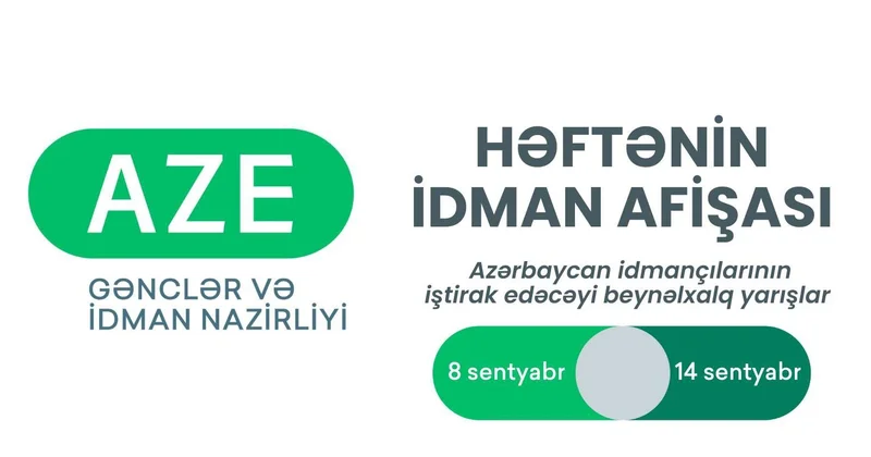 Beynəlxalq yarışlar üzrə HƏFTƏNİN İDMAN AFİŞASI